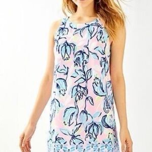 Lilly Pulitzer Pink and Blue Floral Mini Dress